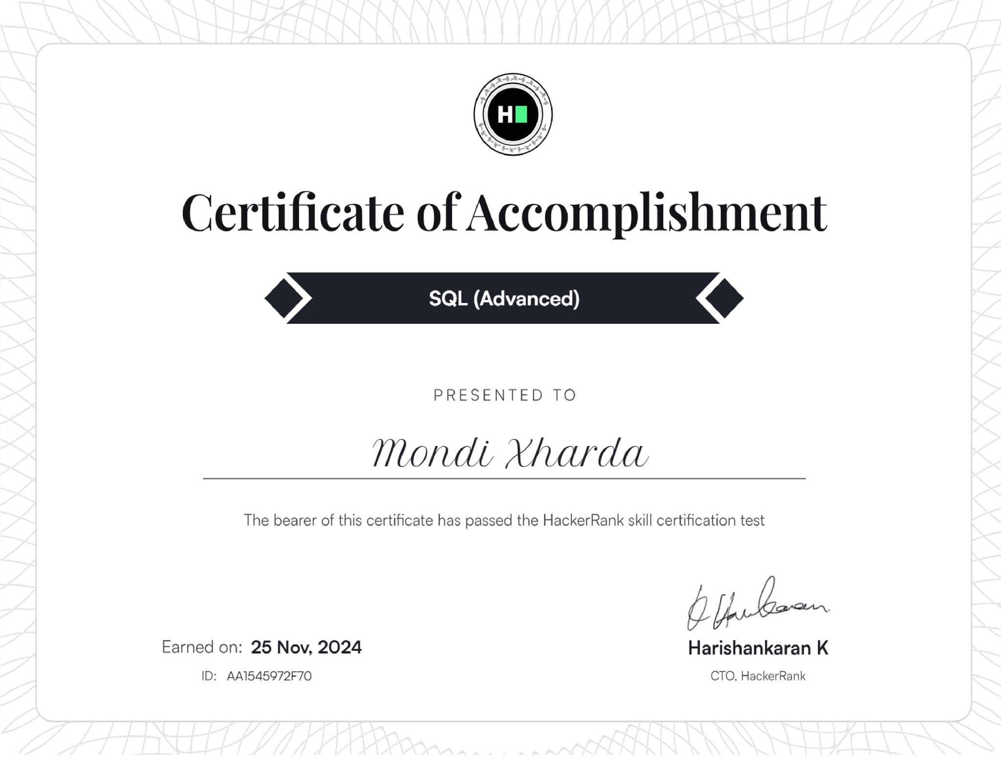 SQL (Advanced)